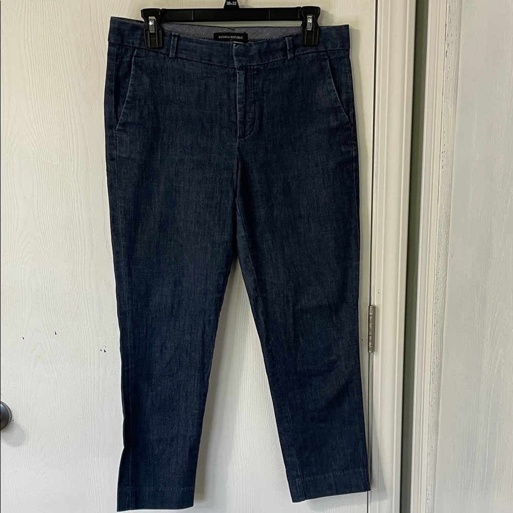 Banana Republic Hampton Fit Cropped Dark Wash Denim Jeans Size 4 (fits up to 8)